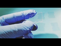 Placa de vidrio de zafiro sintético pulido por ambas caras cortada con láser