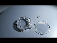 Kit de relojería de cristal único de zafiro transparente para movimiento personalizado