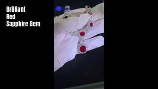 Zafiro rojo sangre de paloma creado en laboratorio