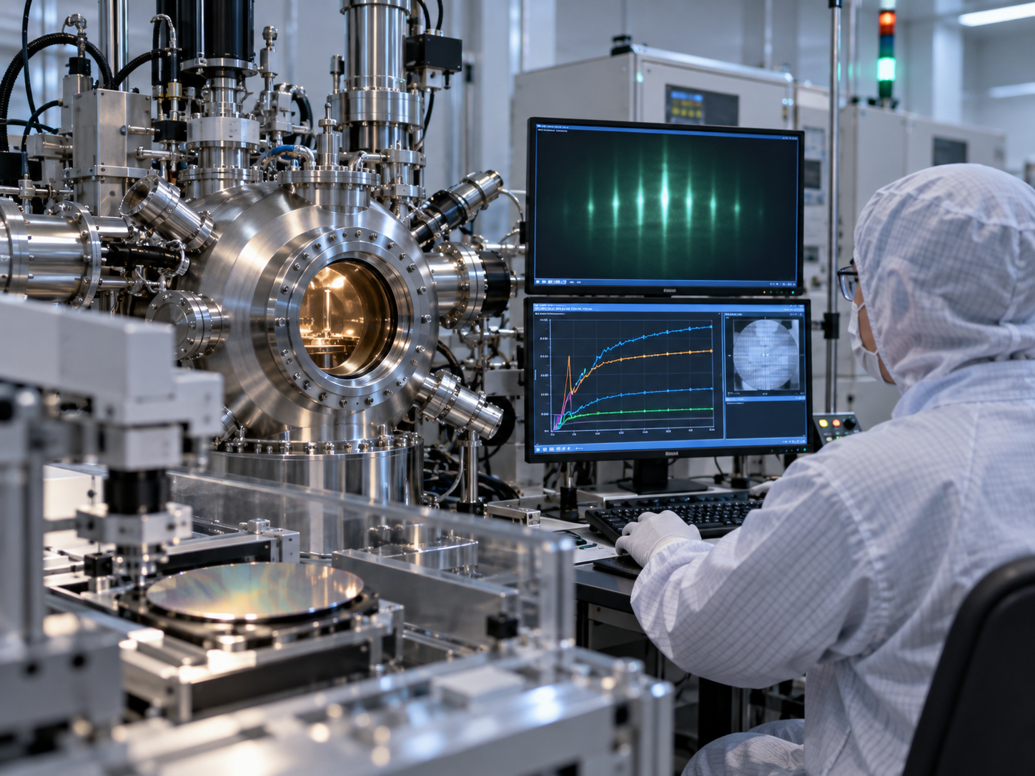 Últimos blogs de la empresa sobre AI-Controlled GaN Epitaxy: How RHEED Data, MBE Process Control and Autonomous Growth Improve Epi-Wafer Uniformity and Yi