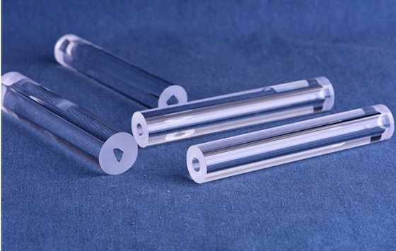 comprar Material cristalino fundido óptico del tubo SiO2 del cuarzo de la silicona con forma modificada para requisitos particulares del agujero Fabricación en línea
