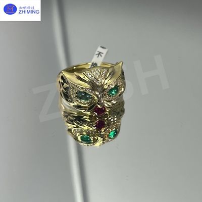 comprar Primaria personalizada de laboratorio de cultivo de color de zafiro piedras preciosas joyería anillos procesamiento Fabricación en línea