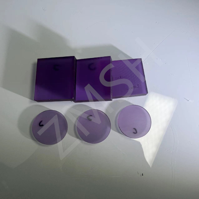 Ventanas ópticas de zafiro Violeta Ventanas de alto rendimiento Dureza transparente Reloj de vidrio Superficie pulida